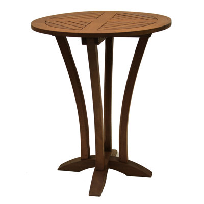 Table de bar en bois d'eucalyptus Crellen résistant aux intempéries