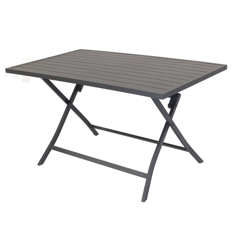 Angelos 130cm Rectangular Folding Table, Taupe, 73cm H x 130cm L x 70cm W
