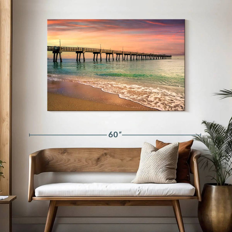 Aletra Beach Pier Sunrise South Florida, H 32 po x l 48 po