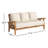 Cotesfield 77.5'' Wide Outdoor Teak Patio Sofa with Cushions-365949020