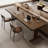 Nut-brown Rectangular Solid Wood writing desk-117986754