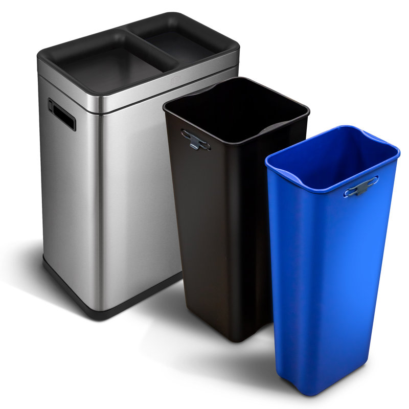 Poubelle à couvercle ouvert Home Zone Living, 13 gal