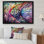 «Purple Fish», reproduction d'art sur toile traditionnelle