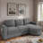 Modern L-shaped Sectional Sofa With Curved Chaise Lounge, Usb Ports And Side Storage Pockets-1920560788