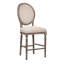 Upholstered Stool with Solid Wood Frame