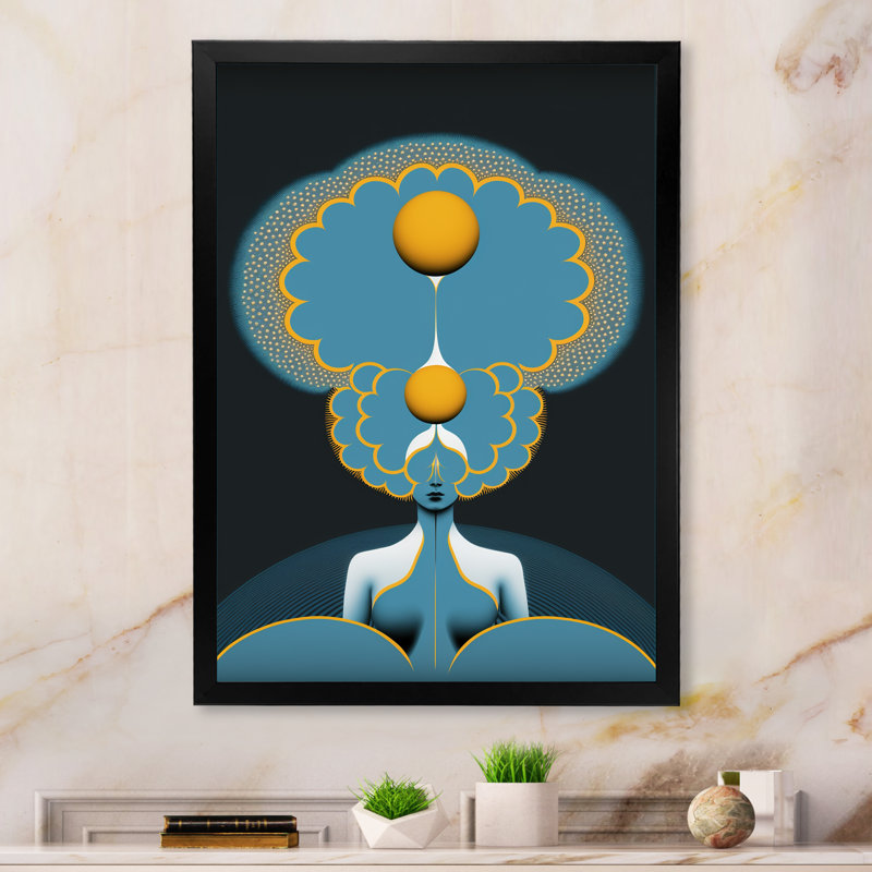 Déesse de l'oracle efflorescence VII - reproduction sur toile, Toile avec cadre photo noir, H 32 po x l 24 po x P 1 po