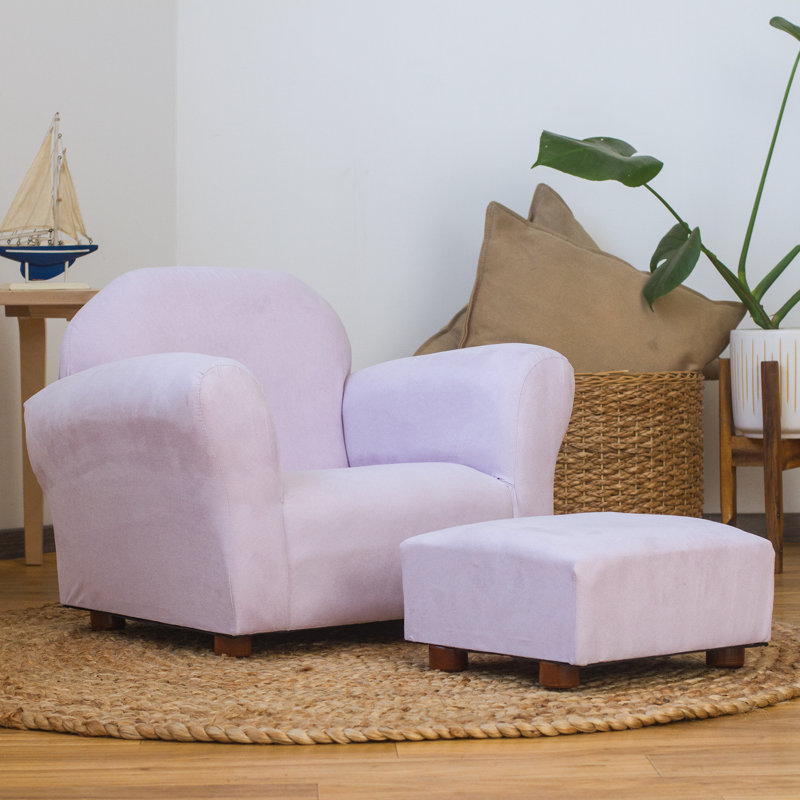 Fauteuil pour enfant avec repose-pieds Weybridge, Lavande