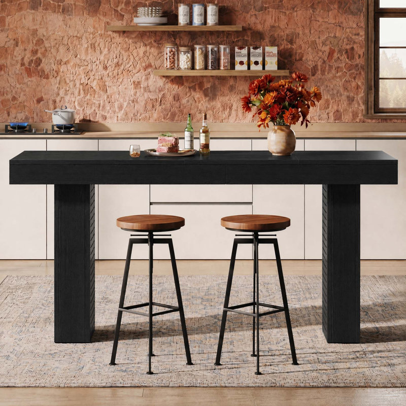 Table de bar 71 po, 71 po, 71 po, 71 po, Black