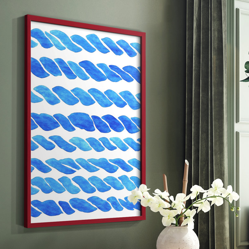 «Abstract Abstract», reproduction encadrée - prêt à accrocher - fabriquée aux États-Unis, Rouge, H 10 po x l 8 po