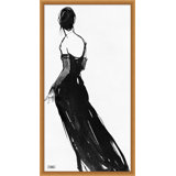 Black Dress' Framed Print on Glass