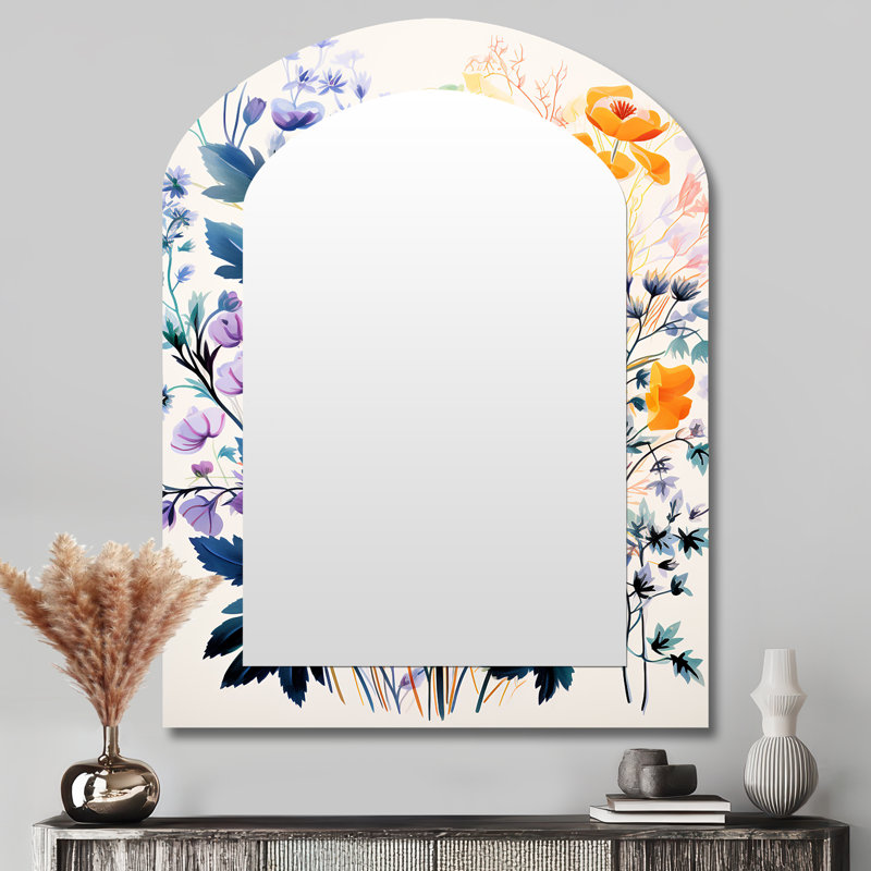 Miroir mural traditionnel asymétrique, 43 po x 33 po