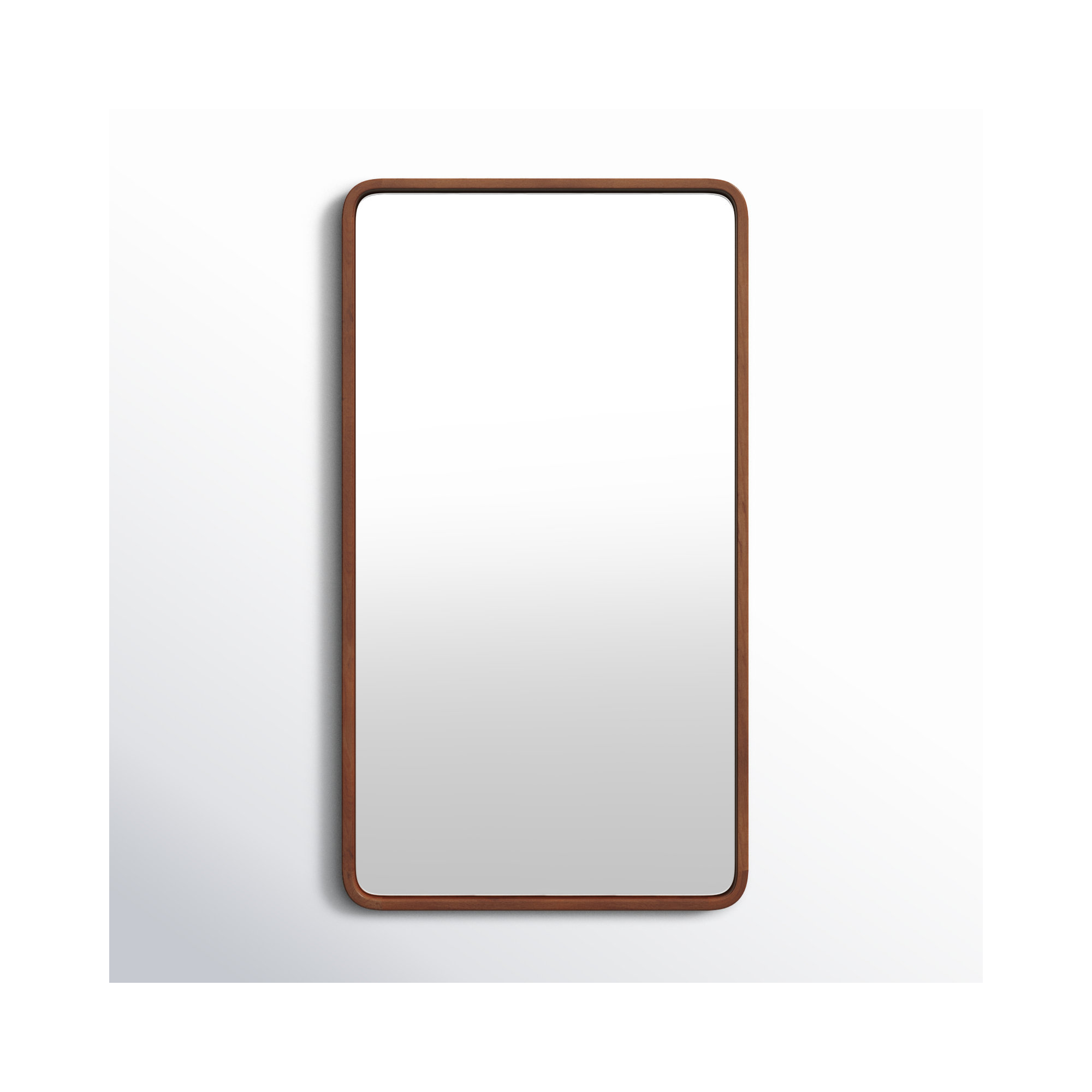Sherman Wood Rectangle Mirror, 36" x 20", Walnut Brown