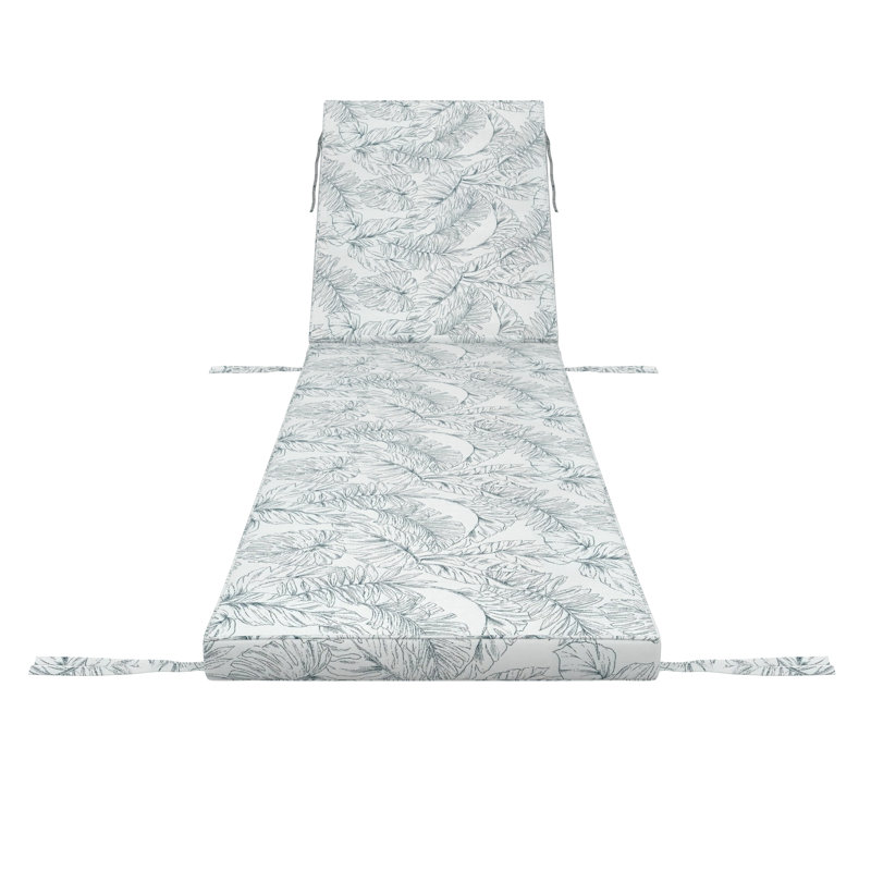 Outdoor Chaise Cushion With Sunbrella Fabric, 21" W x 78" D, Sunbrella® Calm Laurel