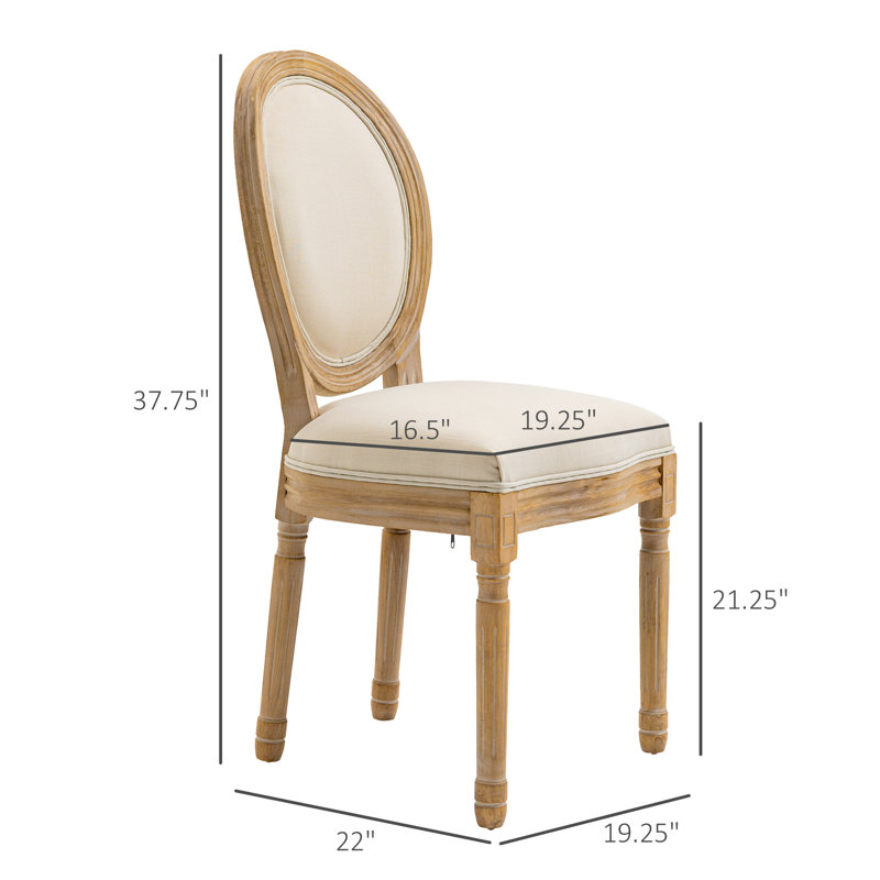 Chaise d'appoint Patino Linen Upholstere, Beige