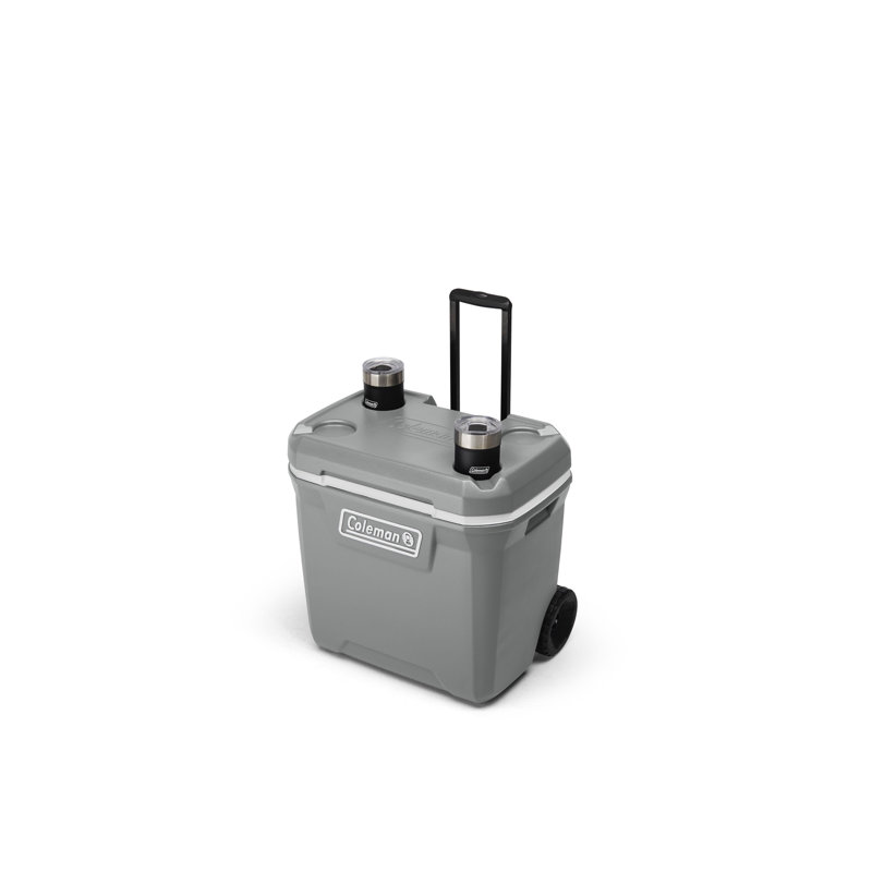Gray 65-Quart Wheeled Outdoor Cooler with Insulated Lid