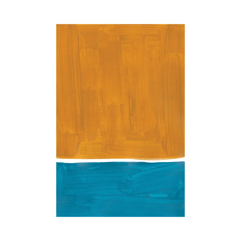 Gold Teal Rothko Remake by EnShape - Wrapped Canvas Print, 20.32 cm H x 30.48 cm W