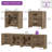 Eaton 4-Piece Modular Sideboard With Glass Doors & Drawers,Farmhouse Storage Cabinet For Living Room, Dining Room, Or Hallway, Brown-671187145