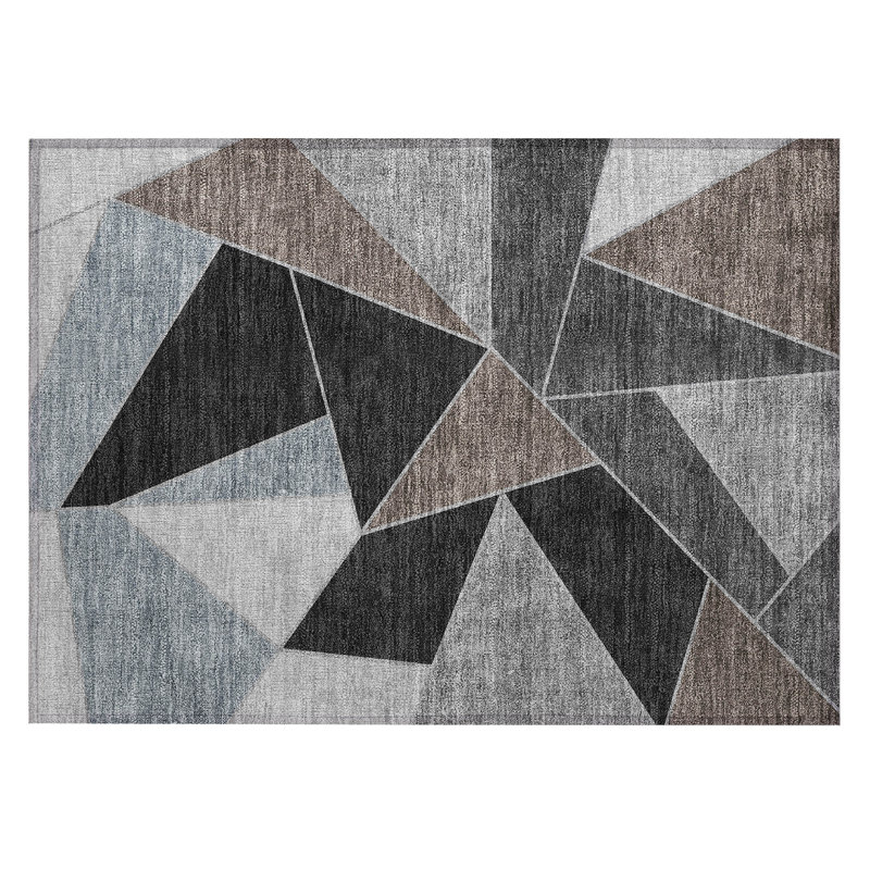Tapis intérieur / extérieur Heffington avec envers antidérapant, Rectangle 1 pi 8 po x 2 pi 6 po