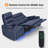 76.7" Wide 3 Seats Power Reclining Sofa, Home Theater Seating with Adjustable Headrest & Armrest Storage-1593245942