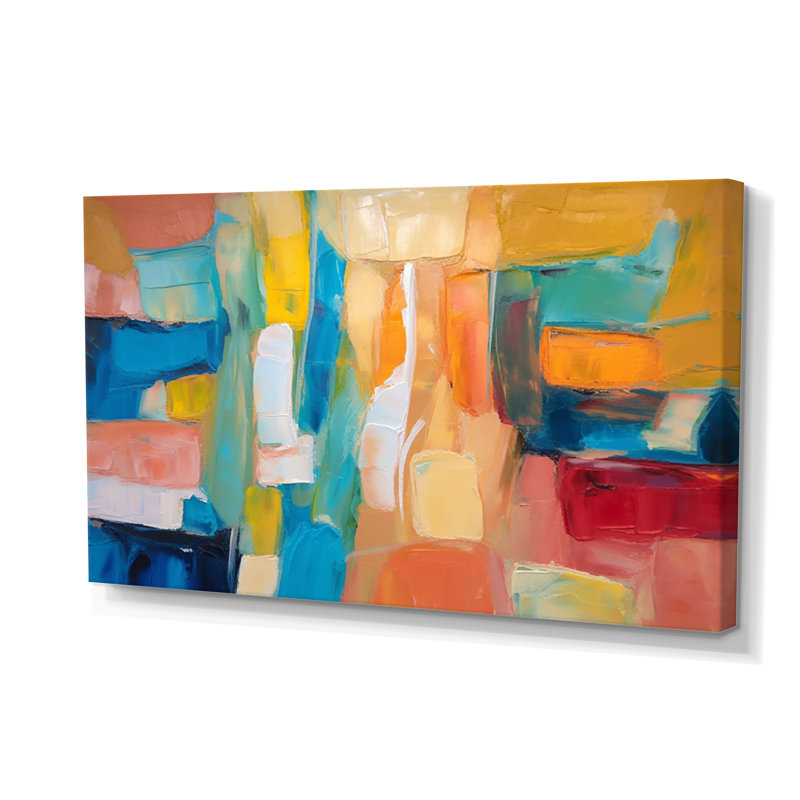 Vibrant Cubist Colourfields - Abstract Collages Wall Art