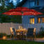 3-Tier Solar Led Lighted Market Patio Umbrella with Push Button Tilt-2102619096-2102619100