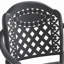 Chaise de patio en fonte d'aluminium 2 pièces avec structure noire et coussins rouges-2127854446-2127854441