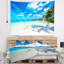 Tapisserie Seashore, plage tropicale avec palmiers-28508306