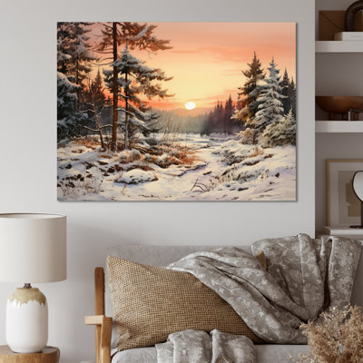 Winter Winter Tree Horizon sur toile