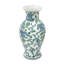 Vase décoratif en porcelaine avec motifs de fleurs de cerisier - 9,5 po de diamètre x 18,5 po - bleu / vert / blanc