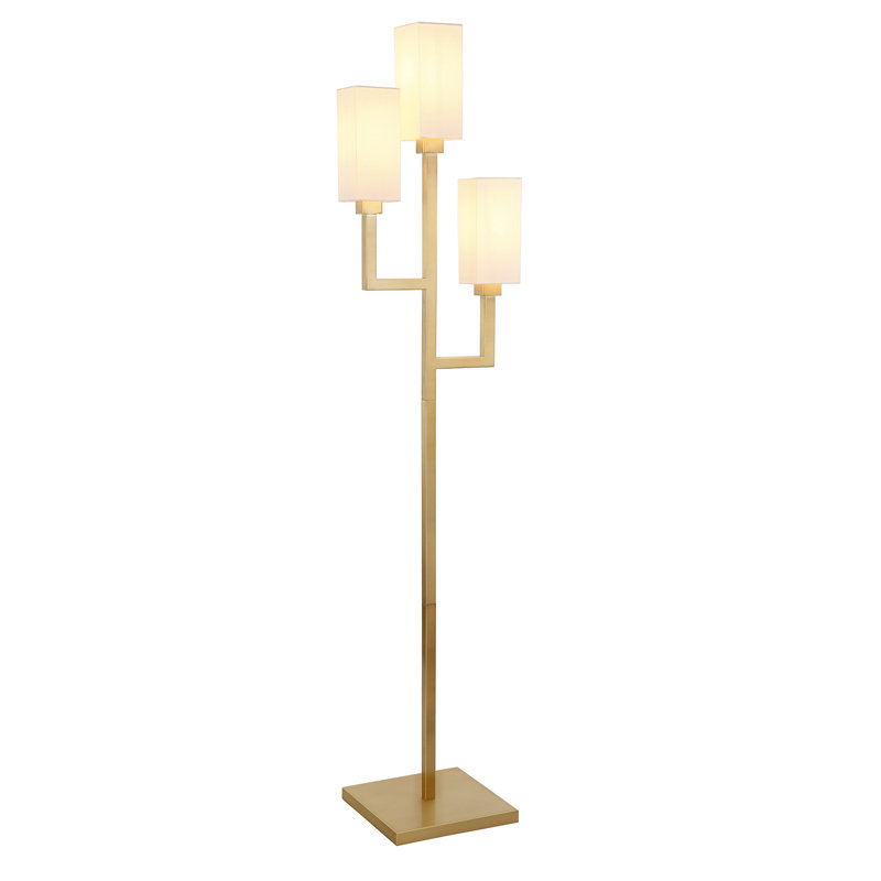 Lampe candélabre sur pied 70 po Basso, Doré