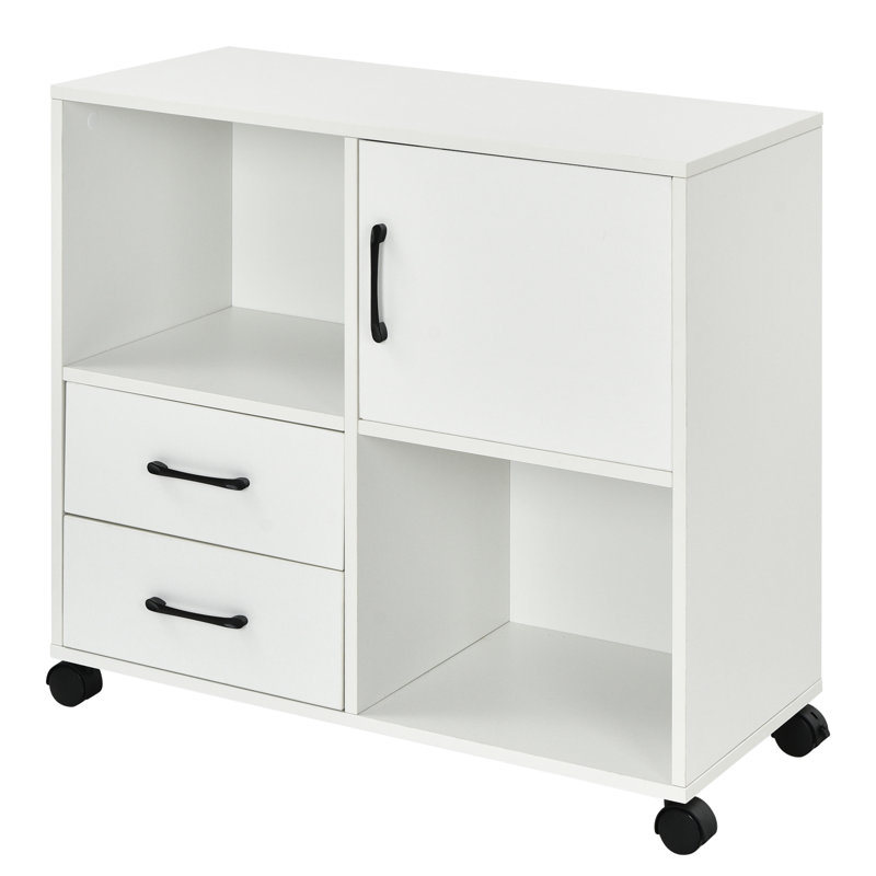 Melaina 80 cm W 2 -Drawer Filing Cabinet, White