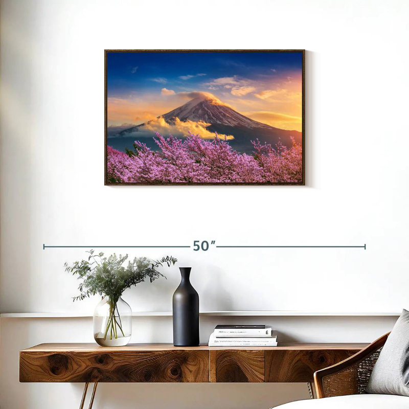 Mount Fuji, Floating Frame Walnut, 31" X 21"