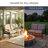 48" Outdoor Loveseat Patio Sofa, Modern 2-Seater Metal Bench with Thick Cushions, All-Weather Black Steel Frame for Balcony, Front Porch & Backyard-1233923874