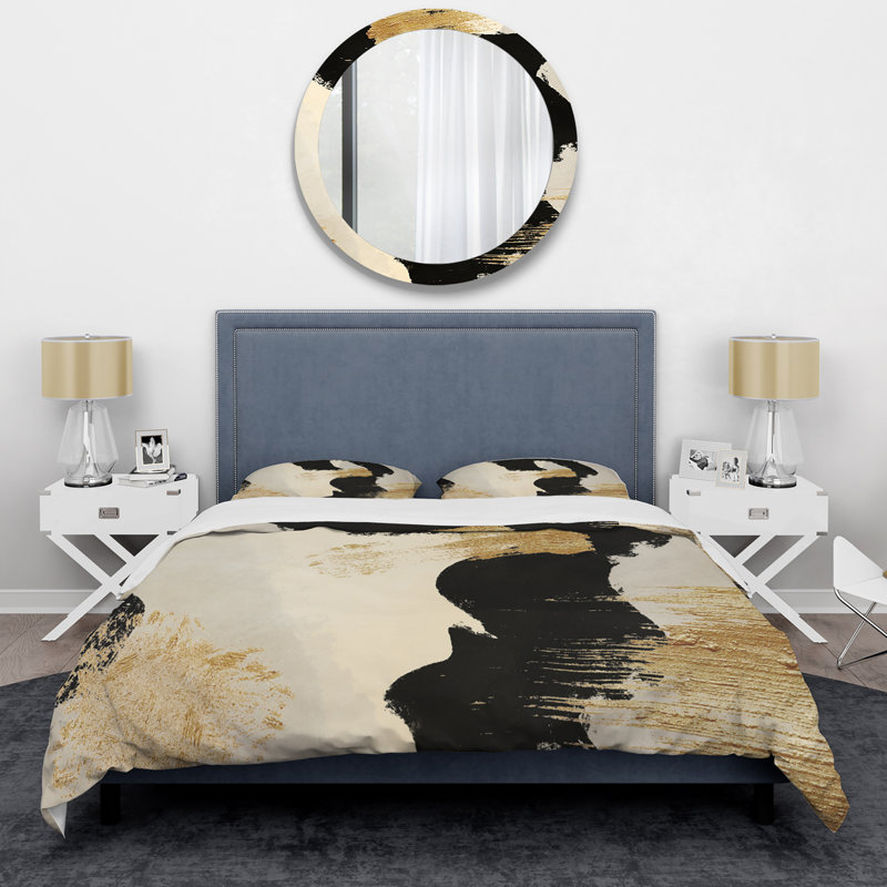 Ensemble de housse de couette abstrait Glam Collage III - microfibre de polyester