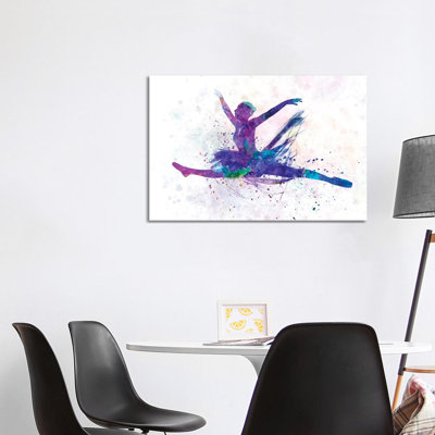 Ballerina Dancing II 1 Piece Wrapped Canvas Painting