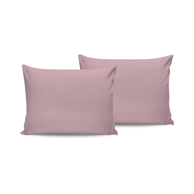 Luxury Satin Pillowcase Set (2 Pieces), Light Pink, 19.7 x 31.5 inches | 100% Cotton Satin, 210 Thread Count, 4.4 oz/yd² | Machine Washable, Soft & Breathable for a Comfortable Sleep Experience
