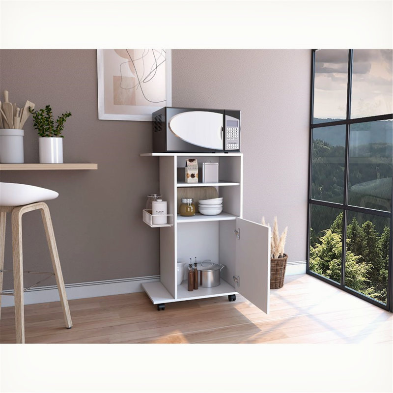 Versatile Kitchen Cart with Efficient Storage and Mobility for a Neat Culinary Space