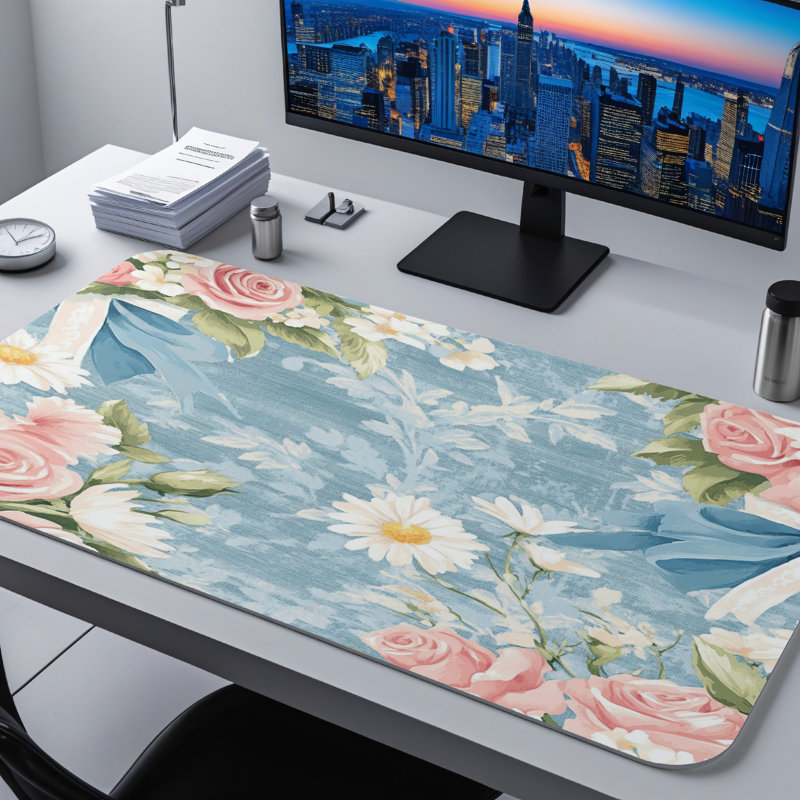 Polyester Desk Pad, 14.4x12.1