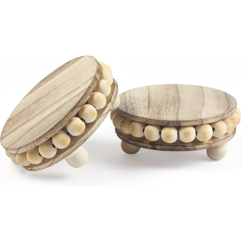 2 Pack Wood Riser, Risers for Decor，Pedestal Stand