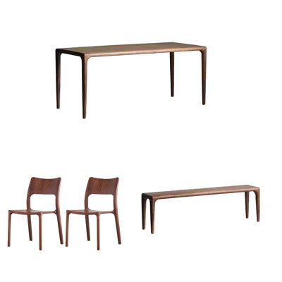 Ensemble de tables multifonctionnelles entièrement en bois massif