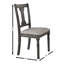 Ensemble de chaises de salle à manger rembourrées rustiques en bois 2 pièces