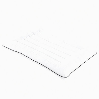 UltraSlim Sleep Pillow - Flat Bed Pillow for Stomach & Back Sleepers. Down Alternative, Cotton Shell, White Cervical Pillow for Neck Pain Relief.