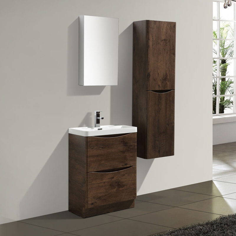 Ensemble de meuble-lavabo simple 24 po Firkins, Palissandre