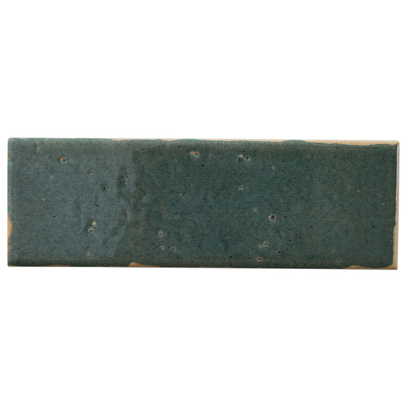 Essa 1.96 in. x 5.9 in. Glossy Porcelain Tile, Brick Green