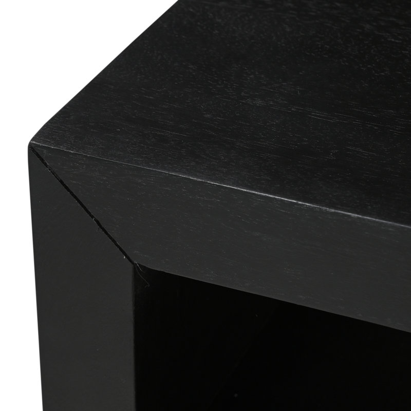 Table de bout en bois massif Citlali, Noir