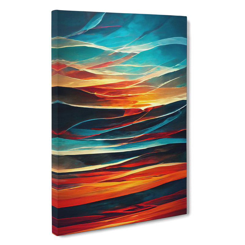 Sunset Abstract No.2 - Wrapped Canvas, 50cm H x 35cm W x 3cm D