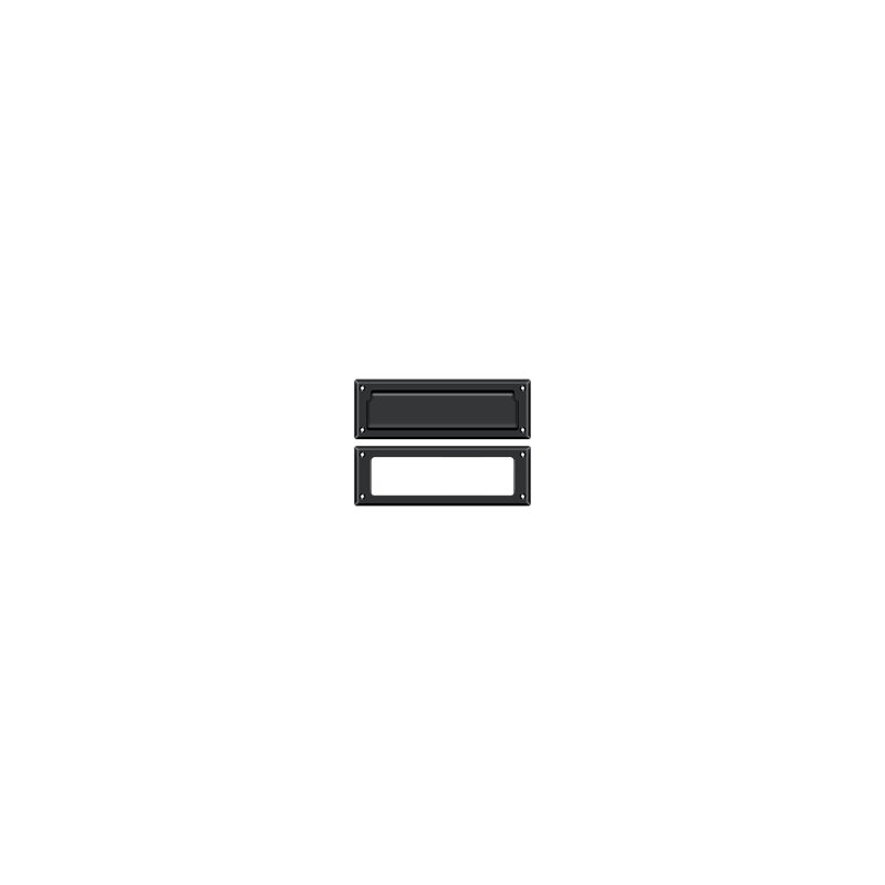 Brass Mail Slot, 2.875" H x 8.875" W x 0.5" D, Painted Black