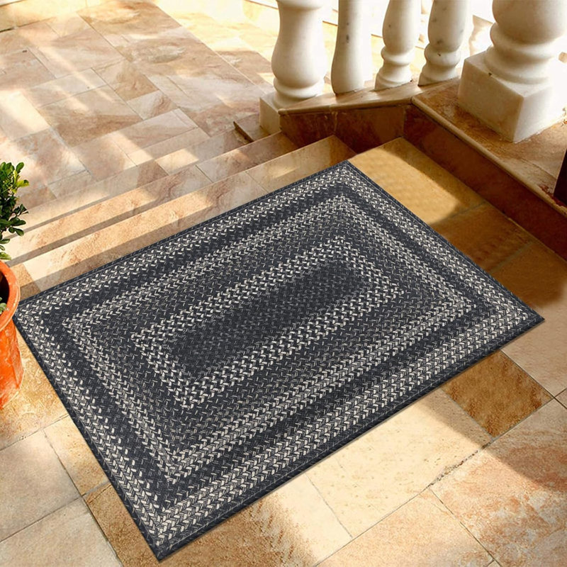 Paillasson lavable antidérapant, Gris, noir, 24" W x 36" L