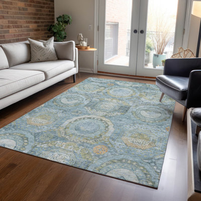 Tapis intérieur / extérieur bleu Savarna - Loomlan