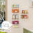 3 Pack Hanging Fruit Basket For Kitchen With Wood Lid - Onion And Potato Storage Fruit Bowl With Nameplate For Counter&wall Mounted, Stackable Storage Basket, Metal Hanging Wire Baskets White